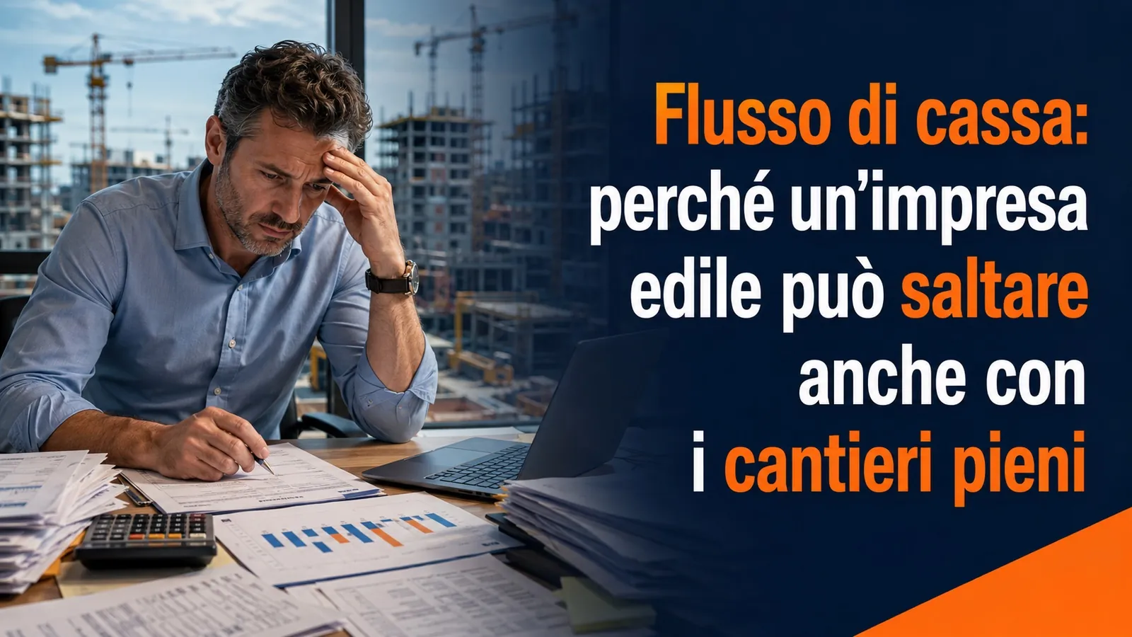 Flusso di cassa: perché un'impresa edile può saltare anche con i cantieri pieni